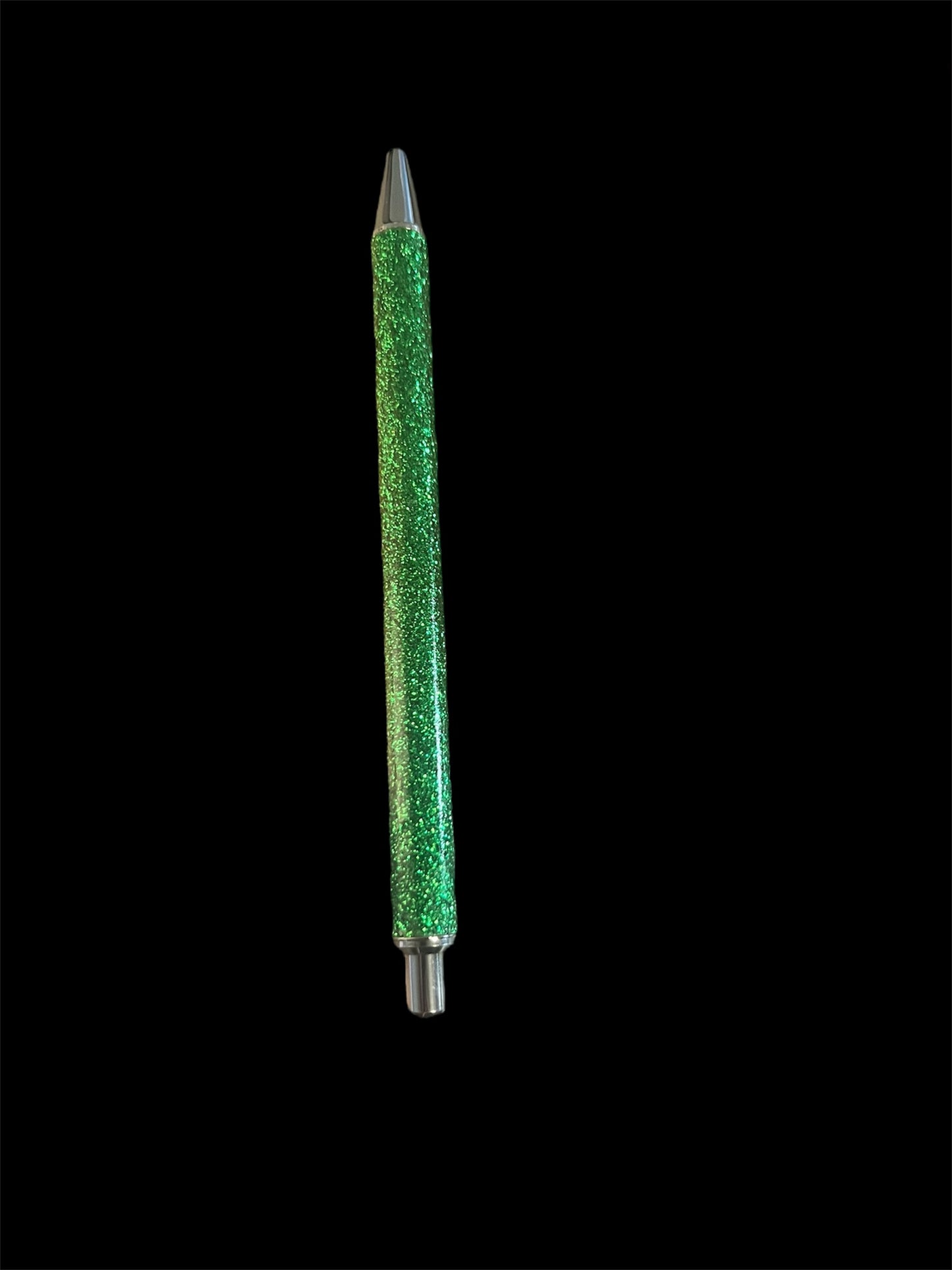 Green glitter pen